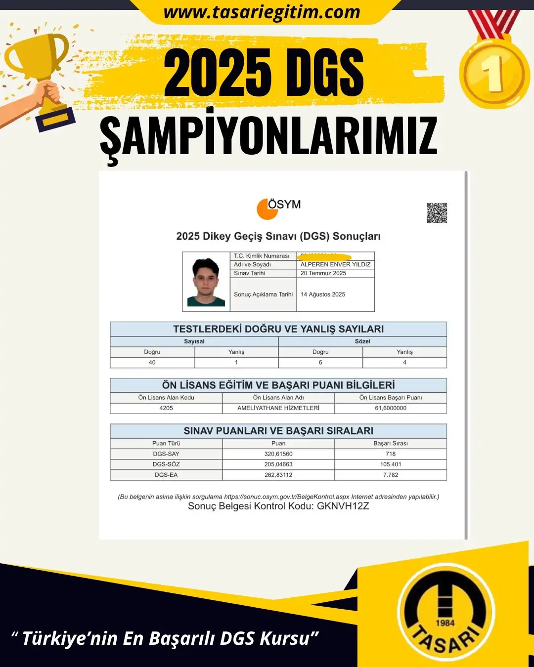 2025 DGS Şampiyonu 130
